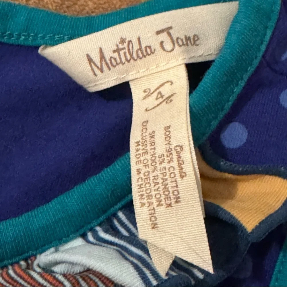 Matilda Jane Girls Apple of my Eye Dress & Hall Pass Scrappy Leggings Set Size 4